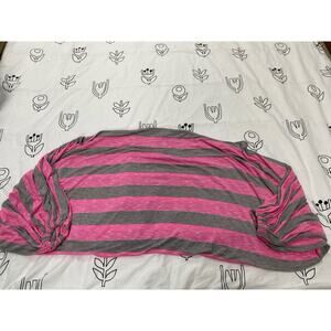 Lara Bly Striped Pink and Grey Cropped Top